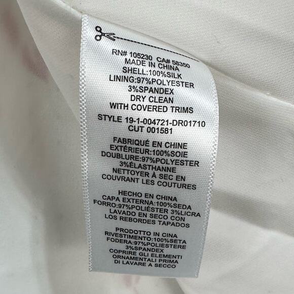 Equipment Allaire Long Sleeve Silk Wrap Dress White Red Printed Size 2 NWT - Picture 11 of 11